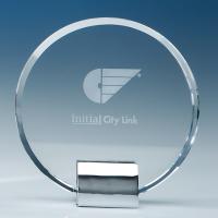 Thumbnail for 17.5cm Optical Crystal Circle Monted on a Chrome Stand